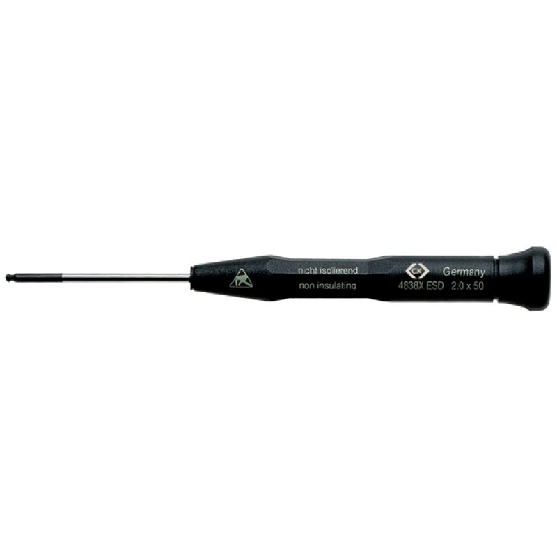 1 pcs - CK Hexagon Screwdriver, 2 mm Tip, 50 mm Blade, 147 mm Overall
