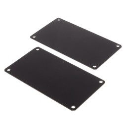 1 pcs : 031623 - Metal, Aluminum Panel, End 3.524' L x 2.000' W x 0.043' H (89.51mm x 50.80mm x 1.09mm) Black