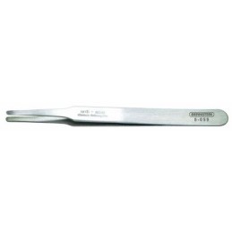 1 pcs - Bernstein 120 mm, Stainless Steel, Flat, Rounded, ESD Tweezers