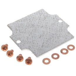 1 pcs : 1590ZGRP081PL - Metal, Steel Panel, Inner 2.677' L x 2.480' W (68.00mm x 62.99mm) Unpainted