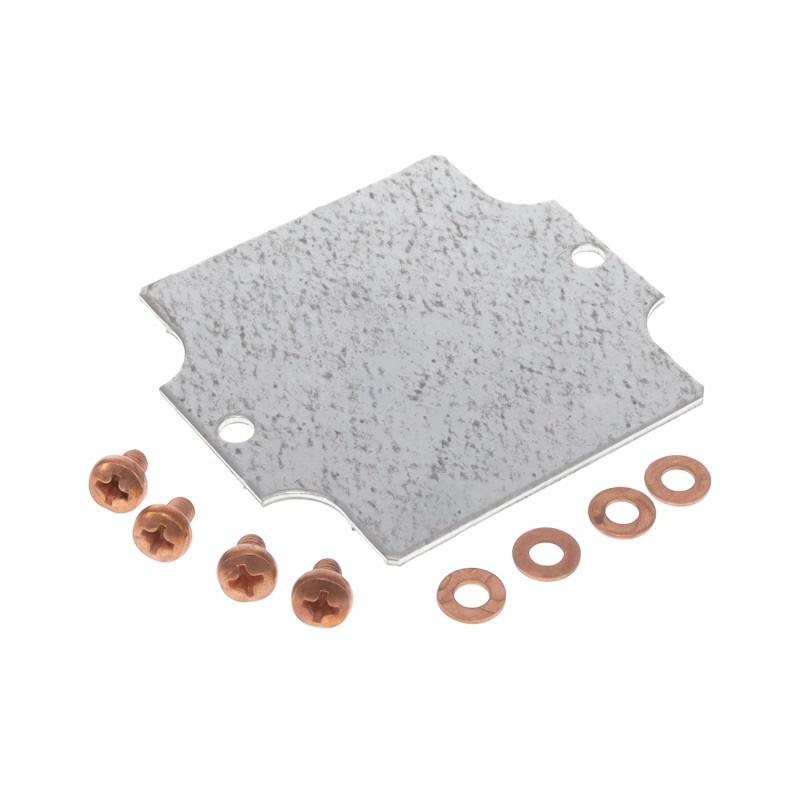 1 pcs : 1590ZGRP081PL - Metal, Steel Panel, Inner 2.677' L x 2.480' W (68.00mm x 62.99mm) Unpainted