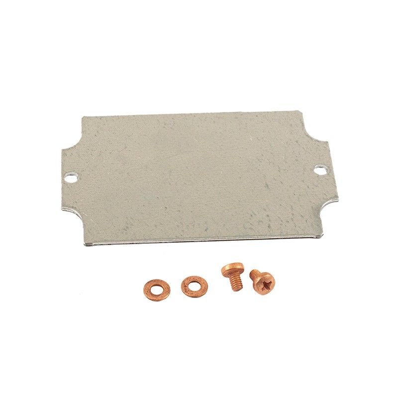 1 pcs : 1590ZGRP082PL - Metal, Steel Panel, Inner 3.819' L x 2.441' W (97.00mm x 62.00mm) Unpainted