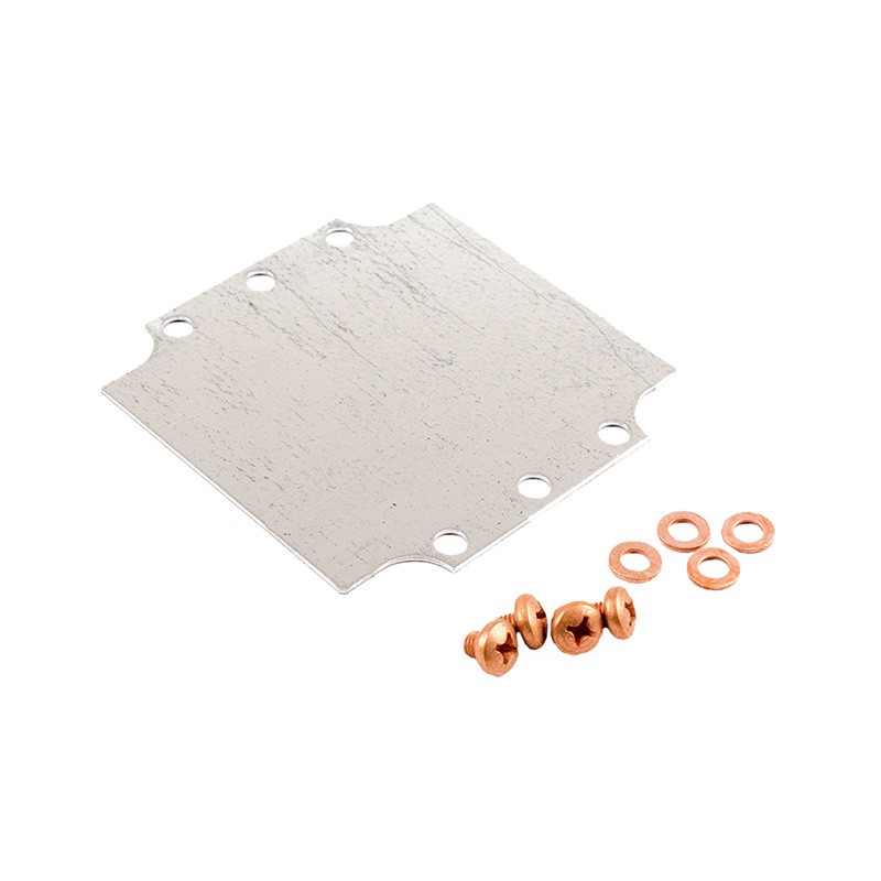 1 pcs : 1590ZGRP121PL - Metal, Steel Panel, Inner 4.252' L x 4.213' W (108.00mm x 107.01mm) Unpainted