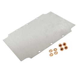 1 pcs : 1590ZGRP233PL - Metal, Steel Panel, Inner 7.165' L x 9.213' W (181.99mm x 234.01mm) Unpainted