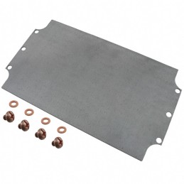 1 pcs : 1590ZGRP162PL - Metal, Steel Panel, Inner 9.567' L x 5.630' W (243.00mm x 143.00mm) Unpainted