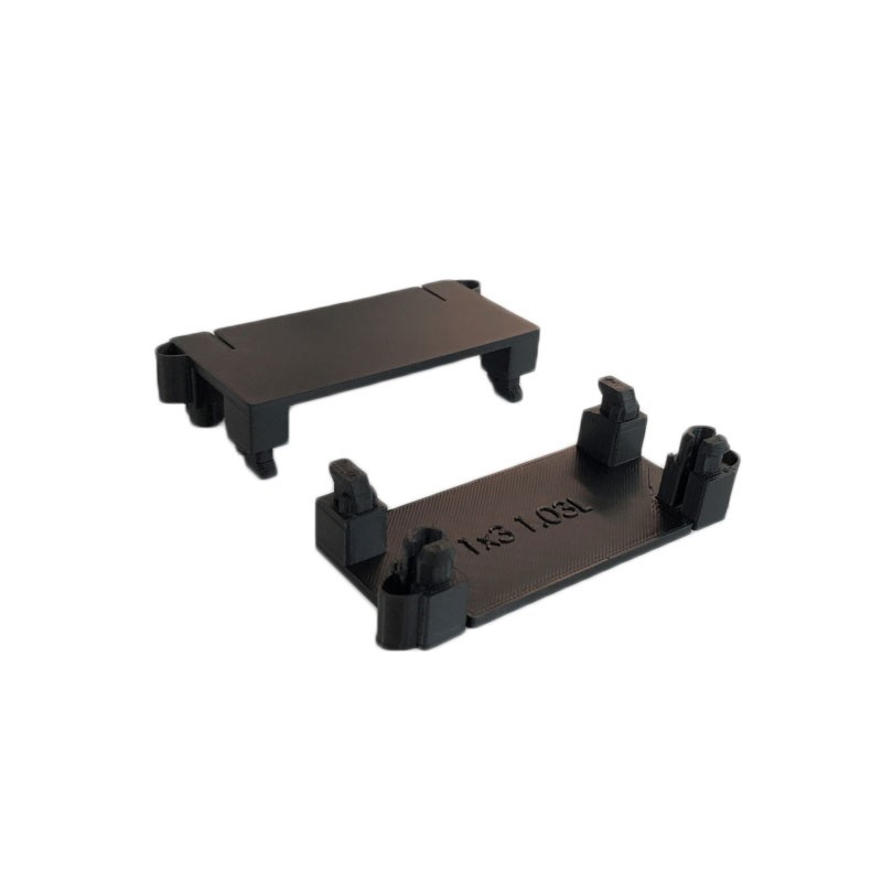 2 pcs : 10118 - Plastic, ABS Black 1.575' x 3.362' (40.00mm x 85.40mm) X