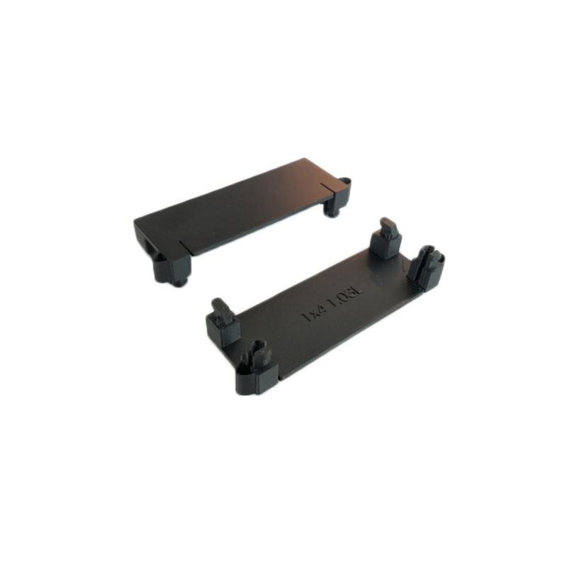 2 pcs : 10119 - Plastic, ABS Black 1.575' x 4.346' (40.00mm x 110.40mm) X
