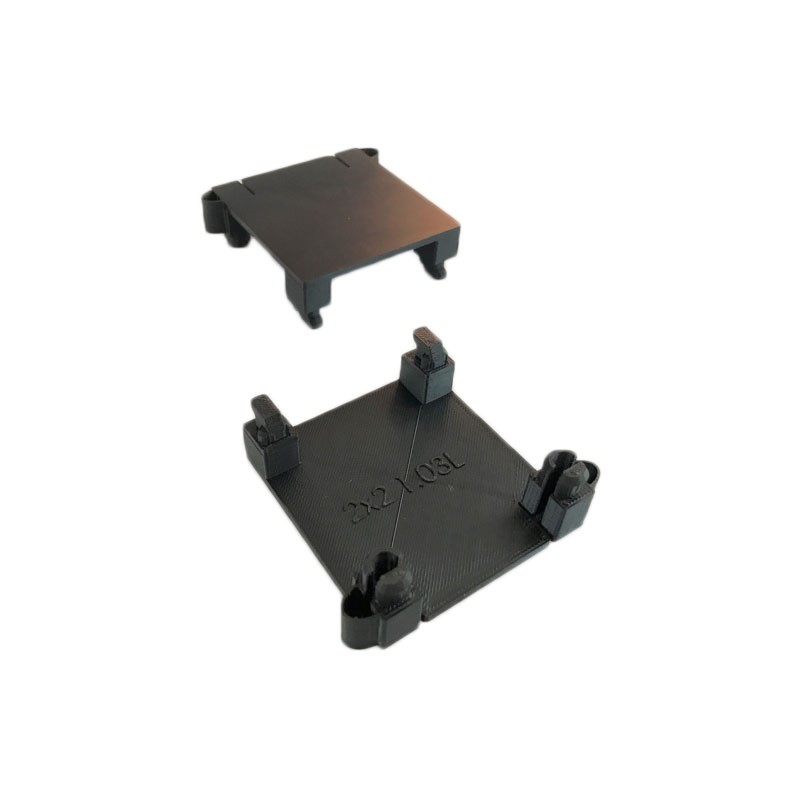 2 pcs : 10113 - Plastic, ABS Black 2.533' x 2.378' (64.33mm x 60.40mm) X