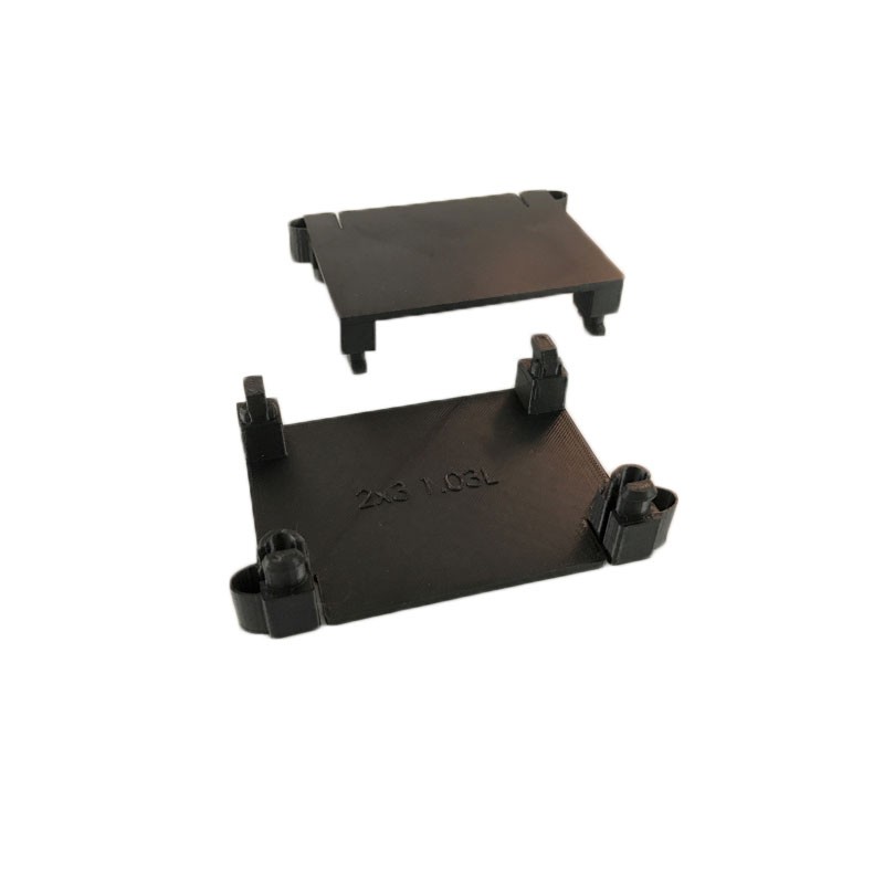 2 pcs : 10114 - Plastic, ABS Black 2.533' x 3.362' (64.33mm x 85.40mm) X