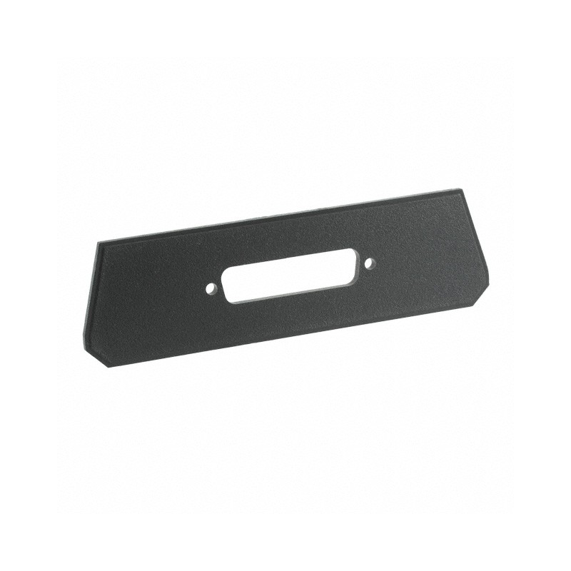 1 pcs : 2024DB25 - Plastic, ABS Panel, End 4.740' L x 1.360' W x 0.095' H (120.40mm x 34.54mm x 2.41mm) Black