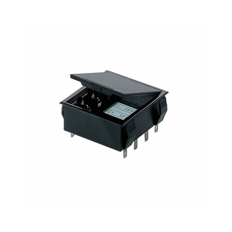 1 pcs : BE 60 - Plastic, Non Specified Battery Compartment 2.560' L x 2.560' W x 0.850' H (65.00mm x 65.00mm x 21.50mm) Black