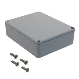 1 pcs : 1590BBLG - Stomp Box Aluminum Gray Cover Included 4.705' L x 3.701' W (119.50mm x 94.00mm) X 1.339' (34.00mm)