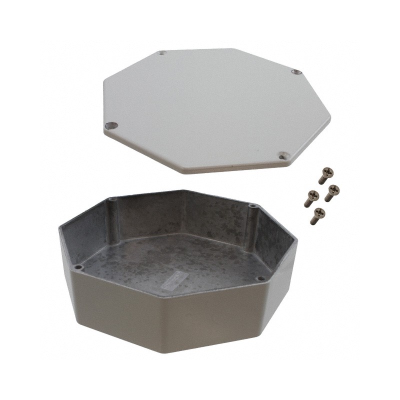 1 pcs : 1590STPCLG - Stomp Box Aluminum Gray Cover Included 5.230' L x 5.230' W (132.84mm x 132.84mm) X 1.540' (39.12mm)