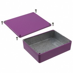 1 pcs : 1590BBPR - Stomp Box Aluminum Purple Cover Included 4.705' L x 3.701' W (119.50mm x 94.00mm) X 1.339' (34.00mm)