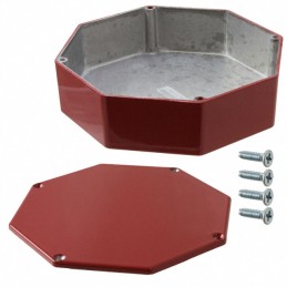 1 pcs : 1590STPCRD - Stomp Box Aluminum Red Cover Included 5.230' L x 5.230' W (132.84mm x 132.84mm) X 1.540' (39.12mm)