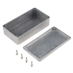 1 pcs : PRT-13839 - Stomp Box Metal, Aluminum Unpainted Cover Included 4.409' L x 2.402' W (111.99mm x 61.01mm) X 1.220' (30.99m