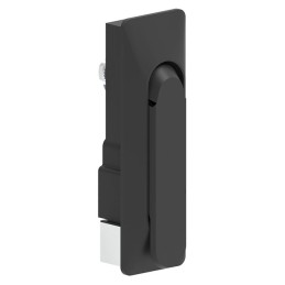 1 pcs : 31812200 - Swinghandle Rectangular - 100.00mm x 25.00mm Cutout Screw Holes, Back Zamak, Black Coating