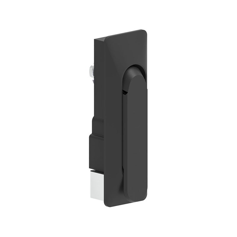 1 pcs : 31812200 - Swinghandle Rectangular - 100.00mm x 25.00mm Cutout Screw Holes, Back Zamak, Black Coating