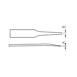 1 pcs - ideal-tek 115 mm, Delrin Plastic, Flat, Rounded, Tweezers