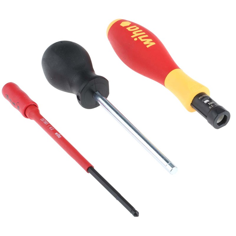 1 pcs - Wiha Adjustable VDE Hex Torque Screwdriver, 0.5 - 2Nm, 3.8 mm Drive, ±6 % Accuracy