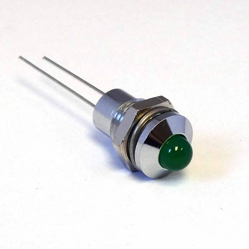 1 pcs - CML Innovative Technologies 1904X00X Series Green Panel Mount Indicator, 2V, 8mm Mounting Hole Size