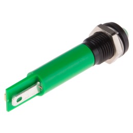 1 pcs - RS PRO Green Panel Mount Indicator, 220V ac, 8mm Mounting Hole Size, IP67