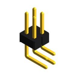 1 pcs : PHED-RS004G1ABOGA-C006 - MALE HEADER RIGHT ANGLE THROUGH
