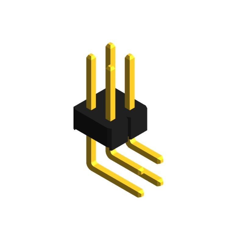 1 pcs : PHED-RS004G1ABOGA-C006 - MALE HEADER RIGHT ANGLE THROUGH