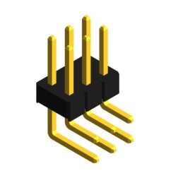 1 pcs : PHED-RS006G1ABOGA-C006 - MALE HEADER RIGHT ANGLE THROUGH