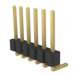 1 pcs : PRPC006SGAN-M71RC - CONN HEADER R/A 6POS 2.54MM