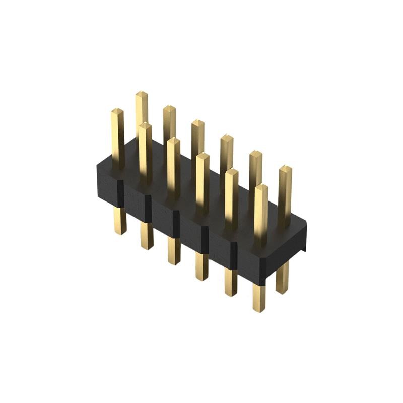 1 pcs : BF050-12-A-B-0200-0300-L-G - 12POS, 2MM PITCH PIN HDR, DIL, T