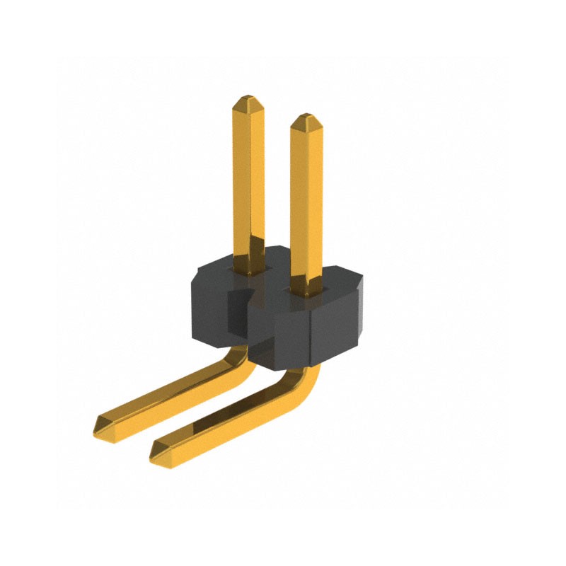 1 pcs : GRPB021VWCN-RC - CONN HEADER R/A 2POS 1.27MM