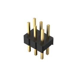 1 pcs : BF050-06-A-B-0600-0300-L-G - 6POS, 2MM PITCH PIN HDR, DIL, TH