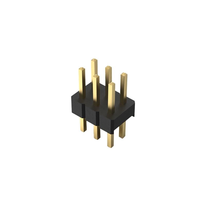 1 pcs : BF050-06-A-B-0600-0300-L-G - 6POS, 2MM PITCH PIN HDR, DIL, TH