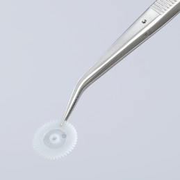 1 pcs - Knipex 155 mm, Stainless Steel, Serrated, Tweezer