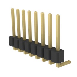1 pcs : PRPC008SGAN-M71RC - CONN HEADER R/A 8POS 2.54MM
