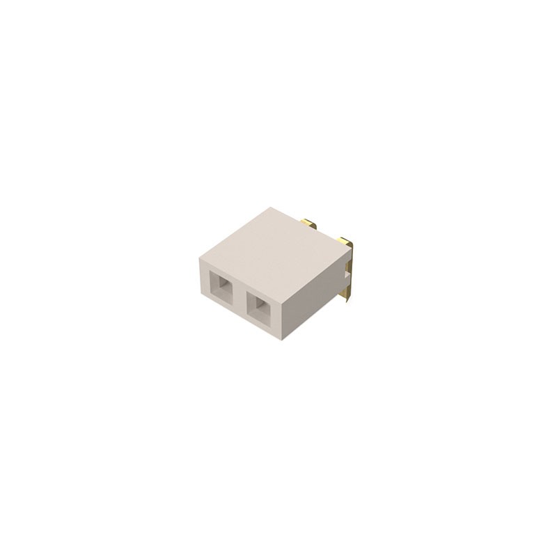 1 pcs : BG302-02-A-L-G - 2W, 2.54MM PTH SOCKET, SIL, TH,