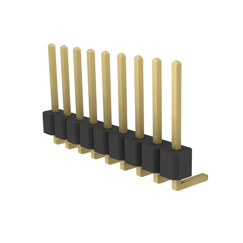 1 pcs : PRPC009SGAN-M71RC - CONN HEADER R/A 9POS 2.54MM