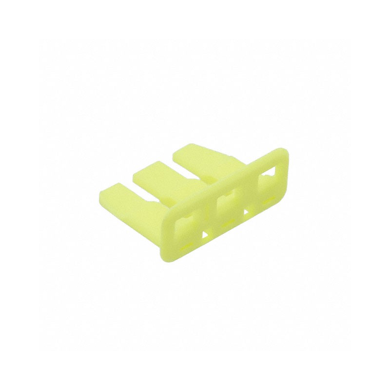 1 pcs : 174358-7 - CONN PLUG DBL LOCK 3POS YELLOW