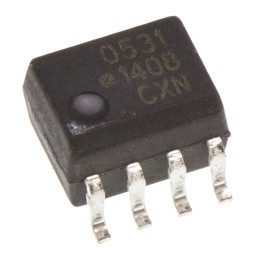1 pcs - Broadcom, HCPL-0531-000E DC Input Transistor Output Dual Optocoupler, Surface Mount, 8-Pin SOIC