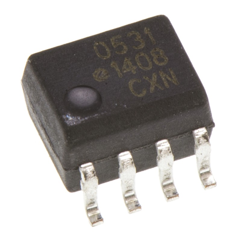 1 pcs - Broadcom, HCPL-0531-000E DC Input Transistor Output Dual Optocoupler, Surface Mount, 8-Pin SOIC