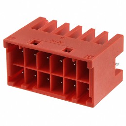 1 pcs : 3-1971906-6 - CONN HEADER VERT 12POS 3.3MM