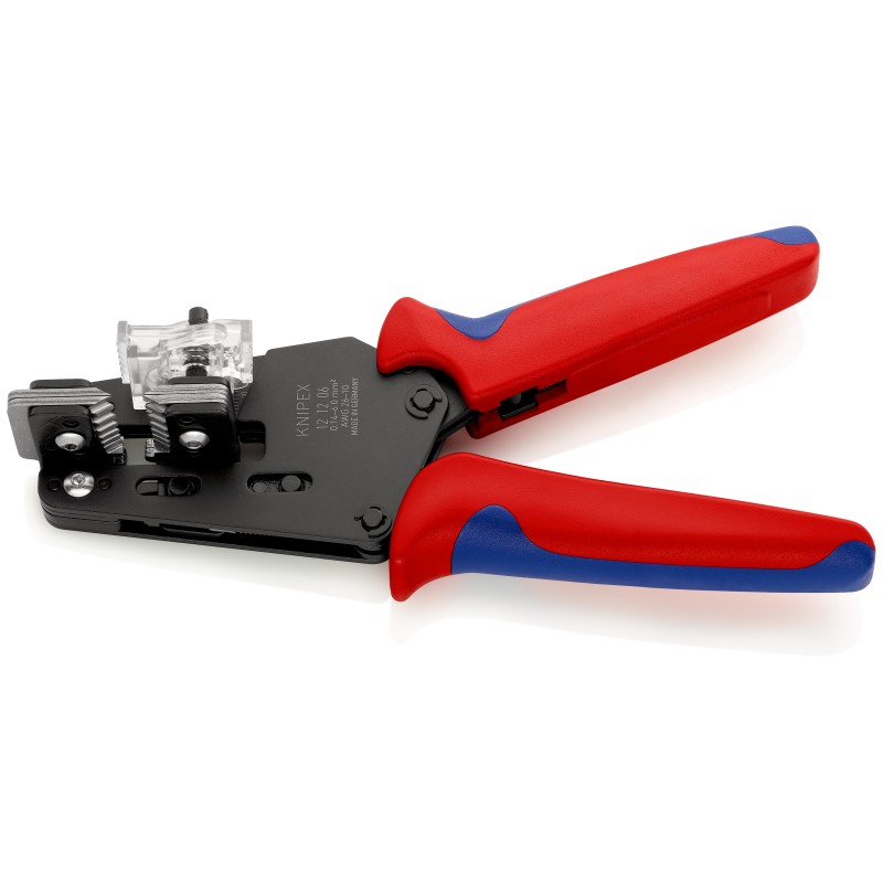 1 pcs - Knipex 12 12 06 Series Precision Insulation Stripper, 0.14mm Min, 6.0mm Max, 195 mm Overall
