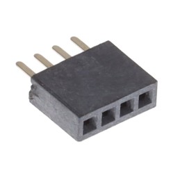 1 pcs : BD080-04-A-0230-L-D - 4W, 1.27MM PITCH SOCKET, SIL, TH