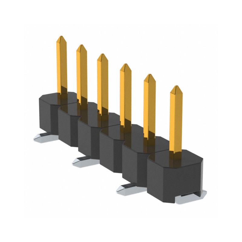 1 pcs : PM20206VBNN - CONN HEADER SMD 6POS 2.54MM