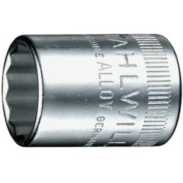 1 pcs - STAHLWILLE 1/4 in Drive 14mm Standard Socket, 12 point, 23 mm Overall Length
