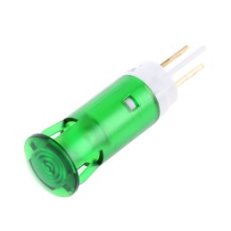 1 pcs - Signal Construct Green Panel Mount Indicator, 12 - 14V, 10mm Mounting Hole Size