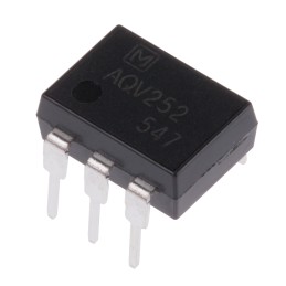 50 pcs - Panasonic, AQV252 DC Input MOSFET Output Optocoupler, Through Hole, 6-Pin DIP