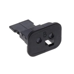 1 pcs : W2SB-P012 - WEDGE LOCK, 2P, PLG, BLK, SL RET
