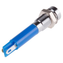 1 pcs - RS PRO Blue Panel Mount Indicator, 24V dc, 6mm Mounting Hole Size, Solder Tab Termination